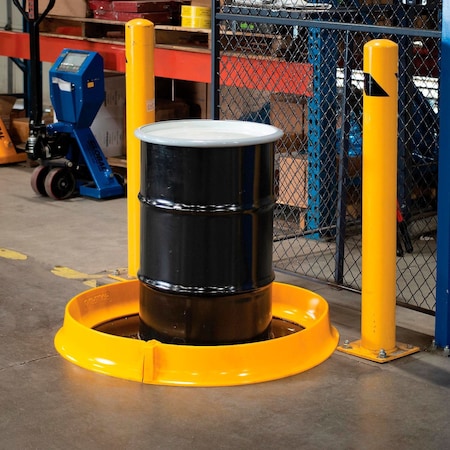 Global Industrial High Profile Connectable Spill Berm, 5'L x 4W x 4-1/2H 670613